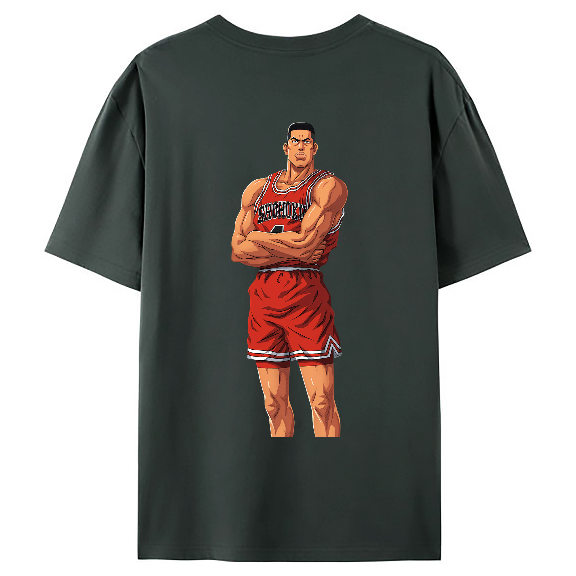 （画像用） SLAM DUNK／スラムダンク 綿100％ メンズ半袖Tシャツ（バックプリント） 通気性